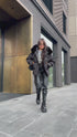 Puffy, short jacket "FUSION AD611" - BLACK